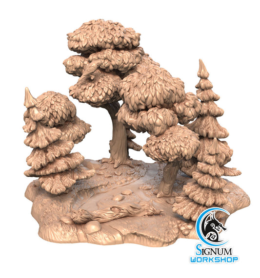 Forest Diorama - Terrain - by Signum Workshop- Tabletop RPG Miniature - Roleplaying 3D Printed Fantasy Mini