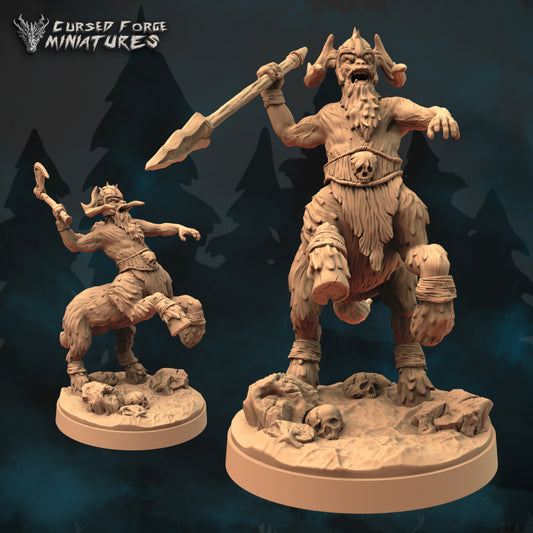 Forest Keeper Centaur - RPG Miniatures - by Cursed Forge - Tabletop RPG Miniature - Roleplaying 3D Printed Fantasy Mini