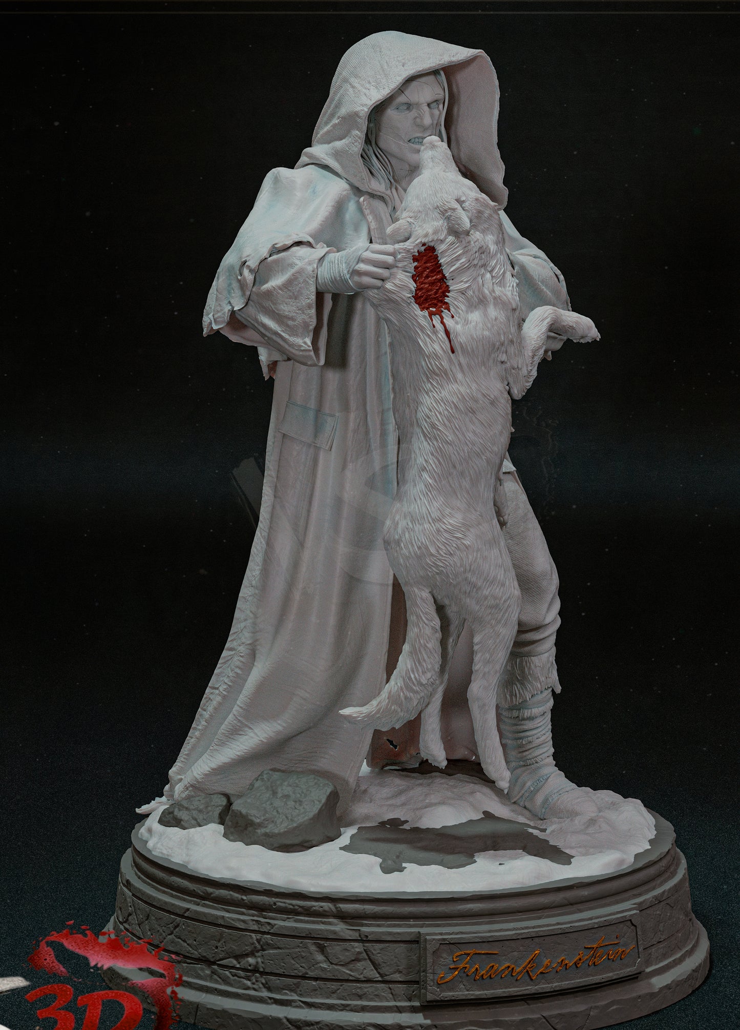 Frankenstein’s Monster Sculpture (75mm to 500mm) - Unassembled/Unpainted/3D Print