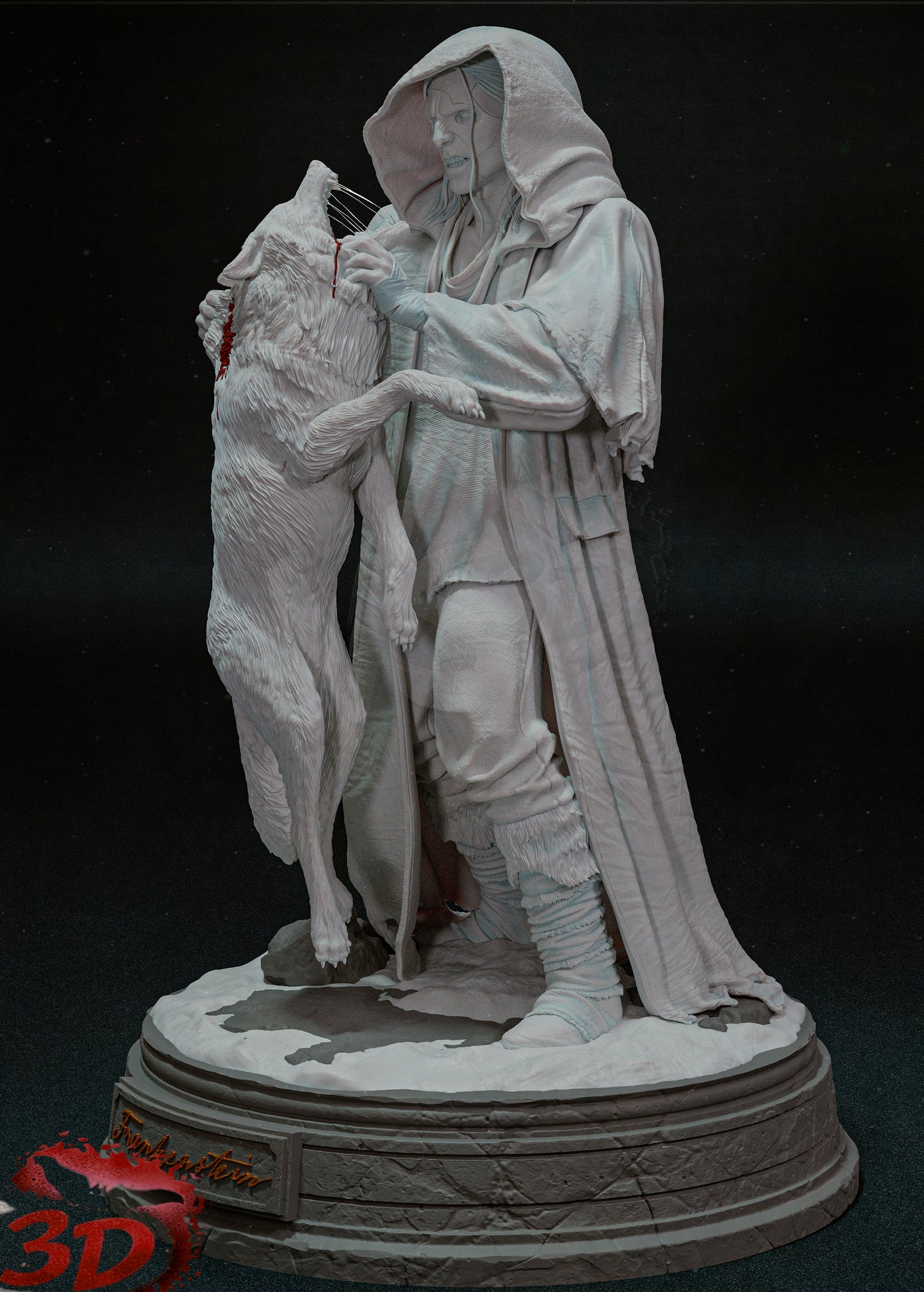 Frankenstein’s Monster Sculpture (75mm to 500mm) - Unassembled/Unpainted/3D Print