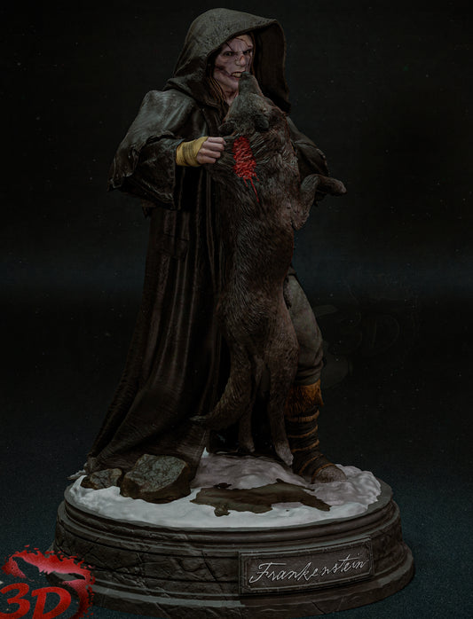Frankenstein’s Monster Sculpture (75mm to 500mm) - Unassembled/Unpainted/3D Print