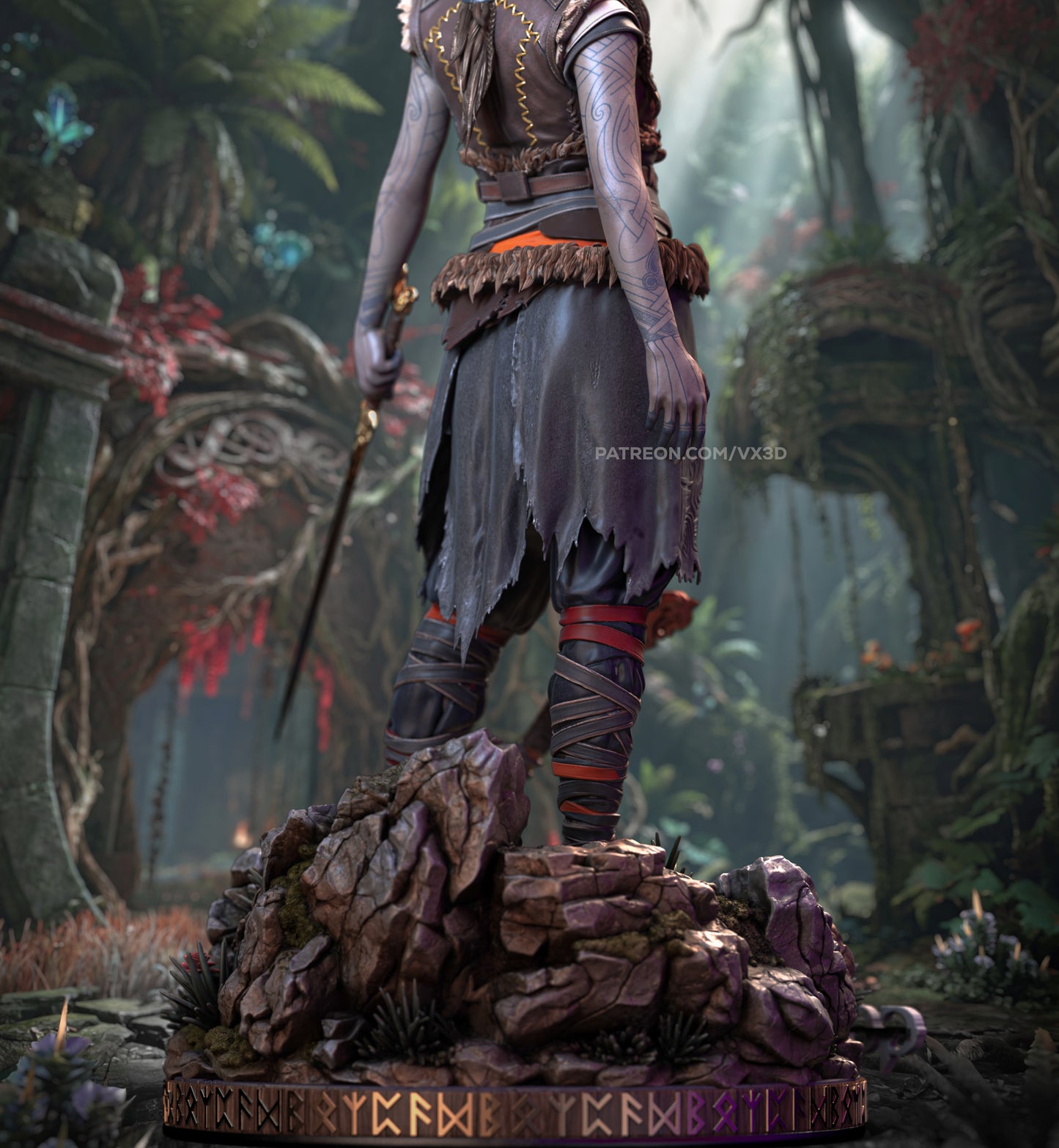 Freya - God Of War SFW/NSFW Sculpture (75mm to 500mm) - Unassembled/Unpainted/3D Print