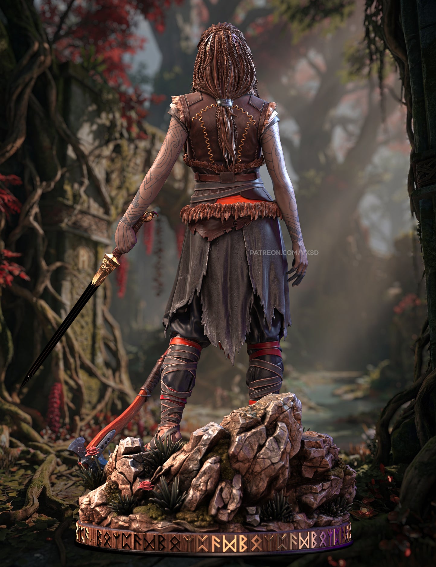 Freya - God Of War SFW/NSFW Sculpture (75mm to 500mm) - Unassembled/Unpainted/3D Print