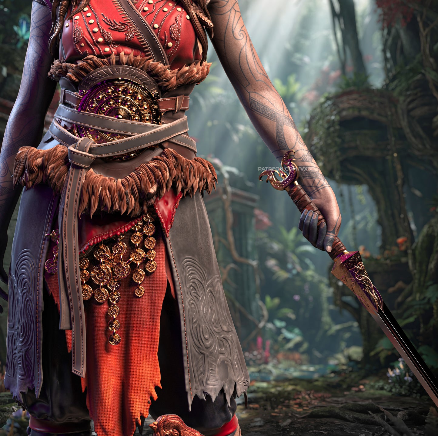 Freya - God Of War SFW/NSFW Sculpture (75mm to 500mm) - Unassembled/Unpainted/3D Print