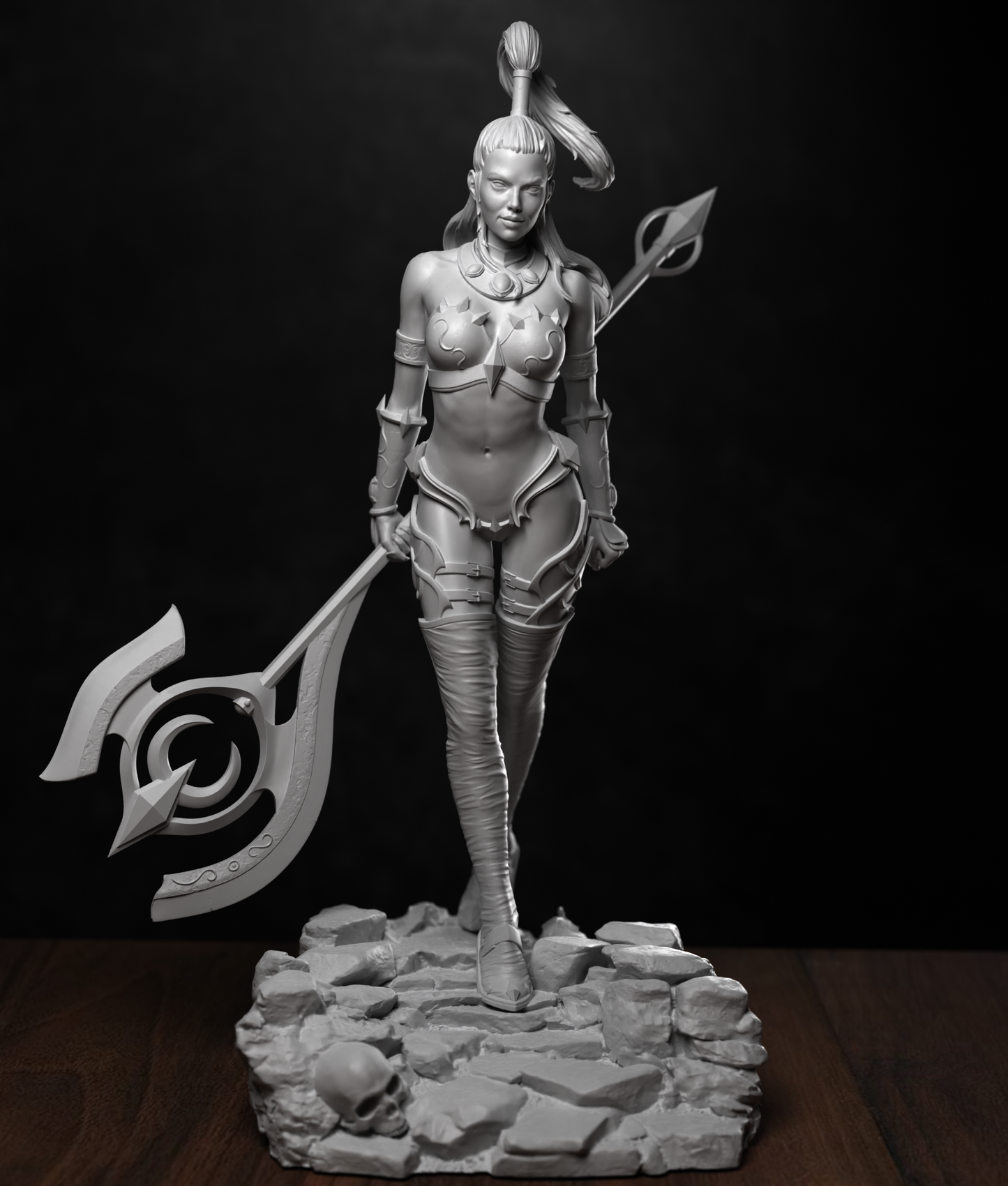 Sonia the Night Warrior Sculpture (32mm to 500mm) - Unassembled/Unpainted/3D Print