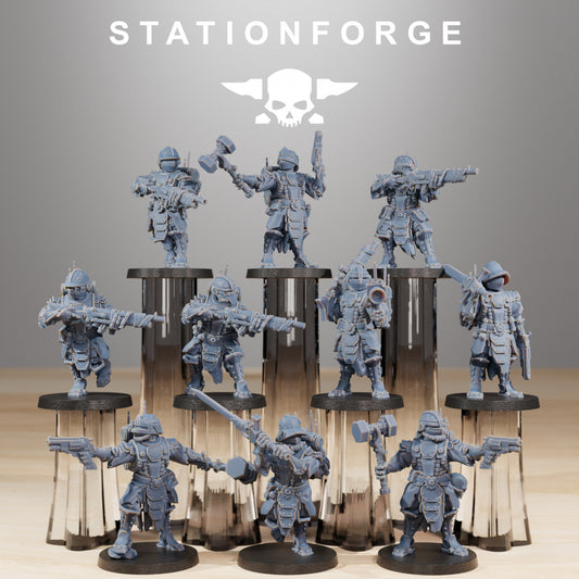 Frontliners Infantry - Compatible with Warhammer 40K - by Station Forge - Tabletop RPG Miniature - Roleplaying 3D Printed Fantasy Mini