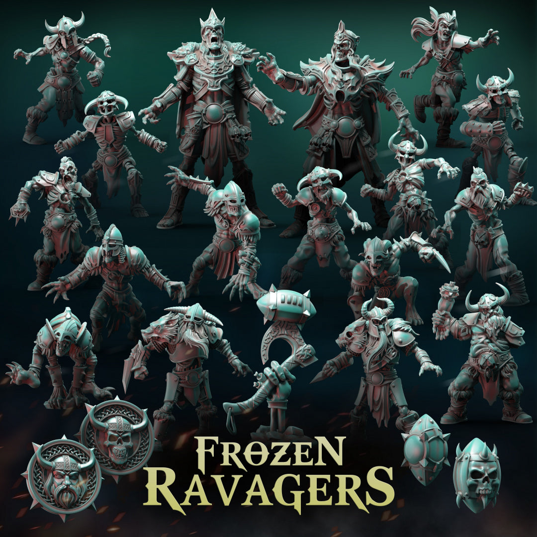 Frozen Ravagers - Fantasy Football - Compatible with BloodBowl -by Punga Miniatures - Tabletop RPG Miniature - Roleplaying 3D Printed Fantasy Mini