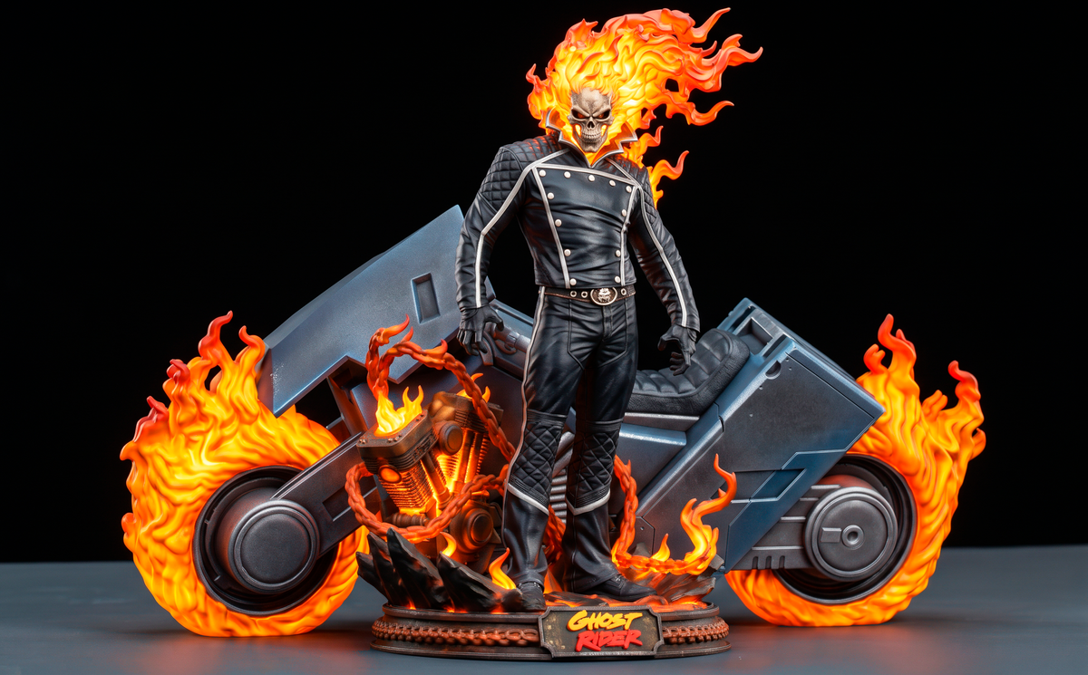 Ghost Rider Sculpture(75mm to 500mm) - Unassembled/Unpainted/3D Print