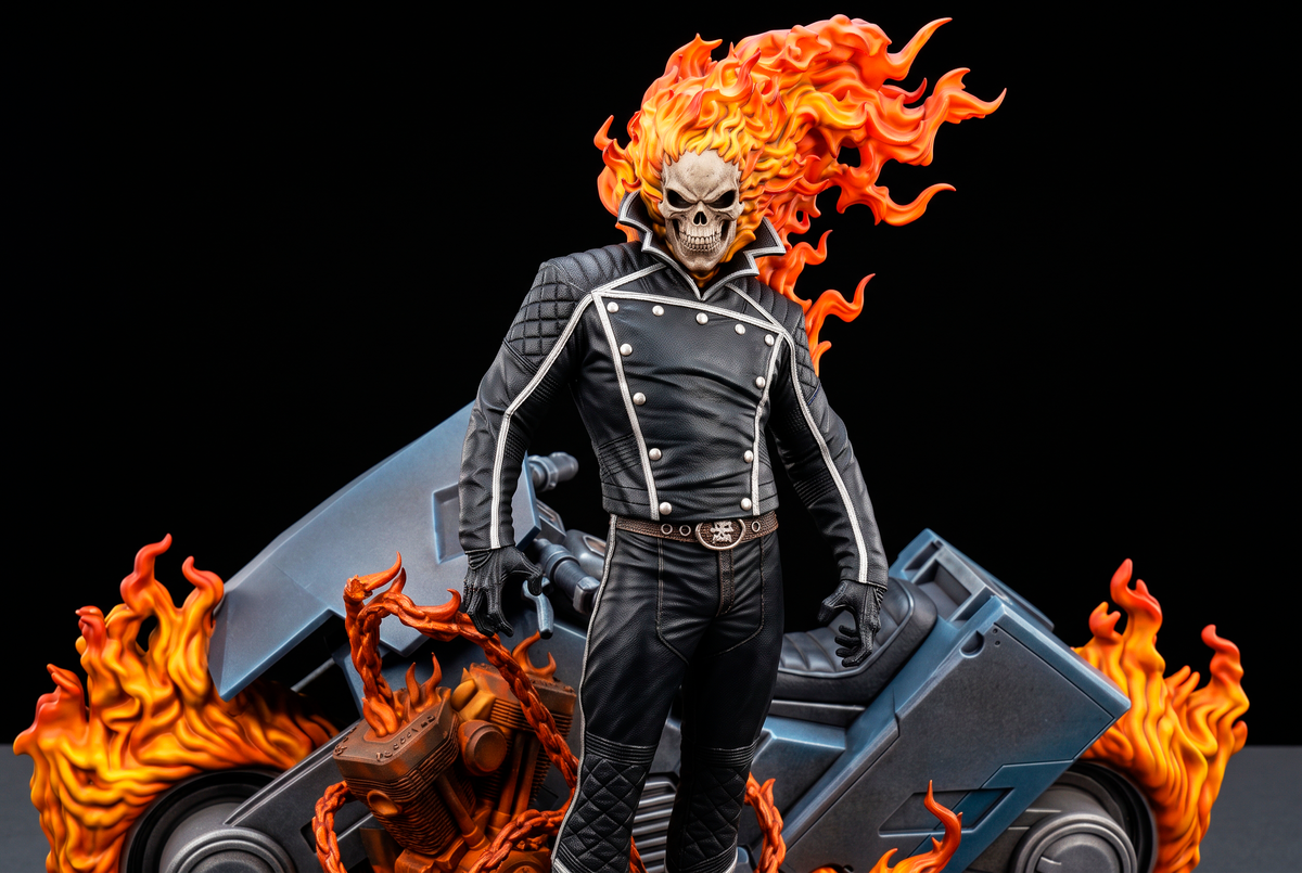Ghost Rider Sculpture(75mm to 500mm) - Unassembled/Unpainted/3D Print