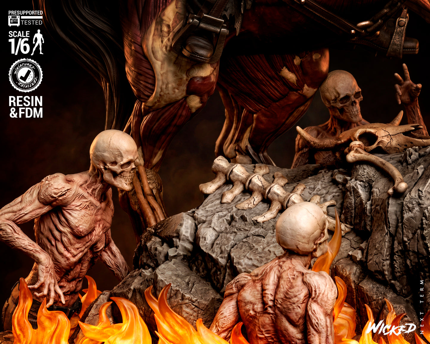 Ghost Rider: Trail of Tears Diorama (75mm to 500mm) - Unassembled/Unpainted/3D Print