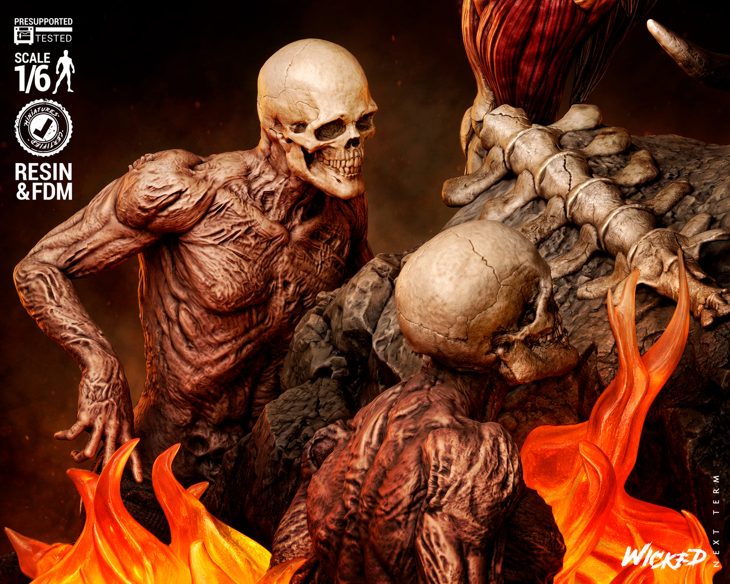 Ghost Rider: Trail of Tears Diorama (75mm to 500mm) - Unassembled/Unpainted/3D Print