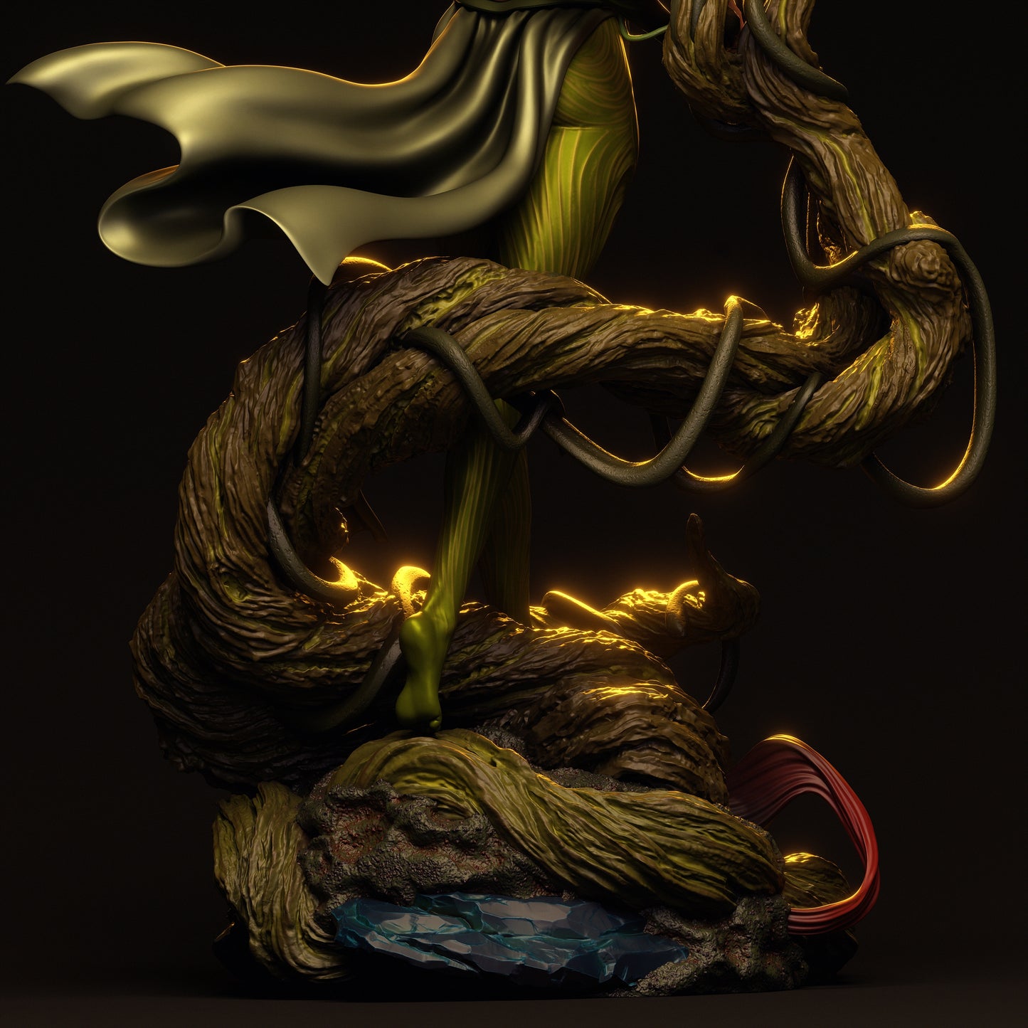 Gaia Goddess Sculpture (75mm to 500mm) - Unassembled/Unpainted/3D Print
