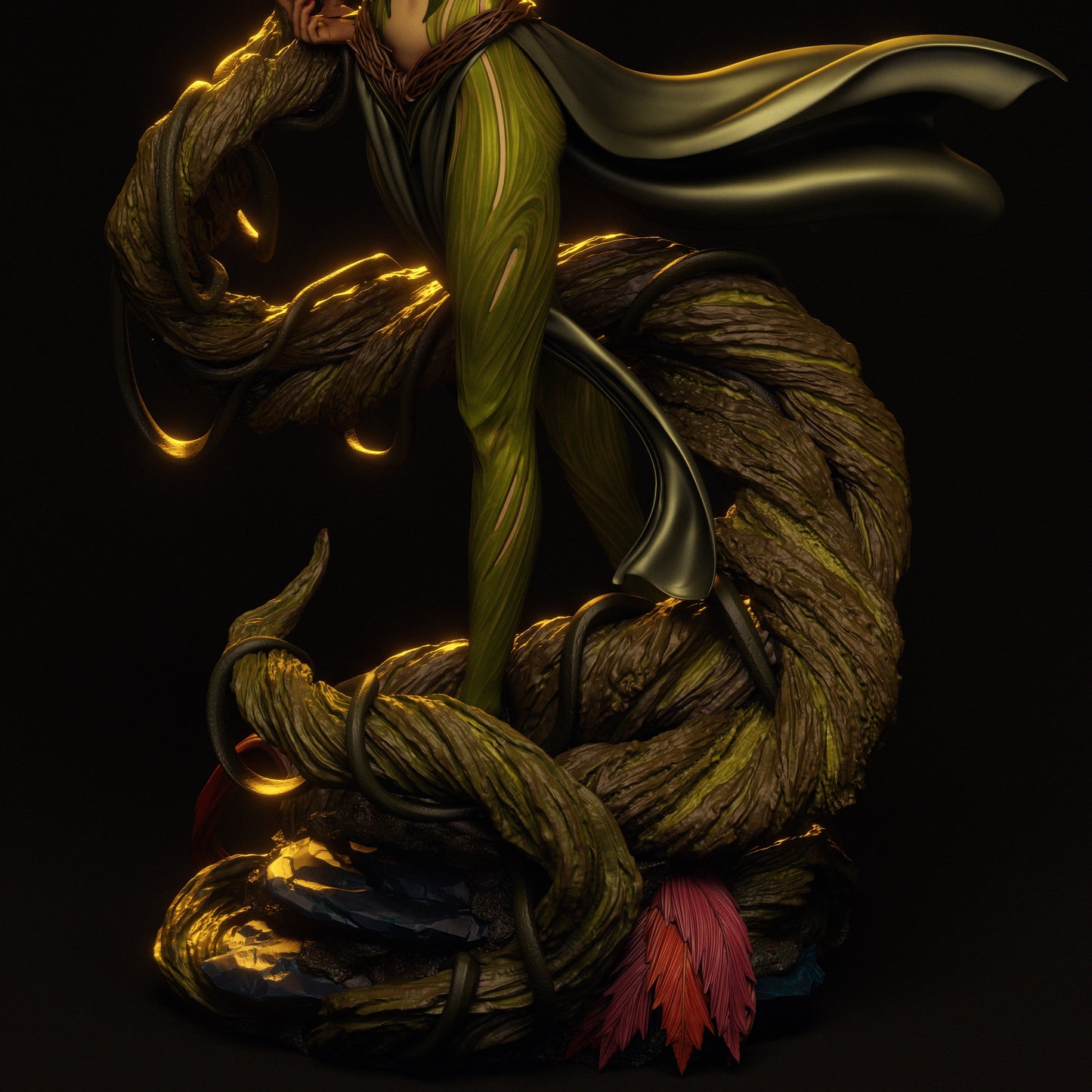 Gaia Goddess Sculpture (75mm to 500mm) - Unassembled/Unpainted/3D Print