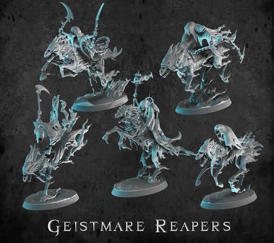 Geistmare Reapers - Undead - by Flesh Craft - Tabletop RPG Miniature - Roleplaying 3D Printed Fantasy Mini