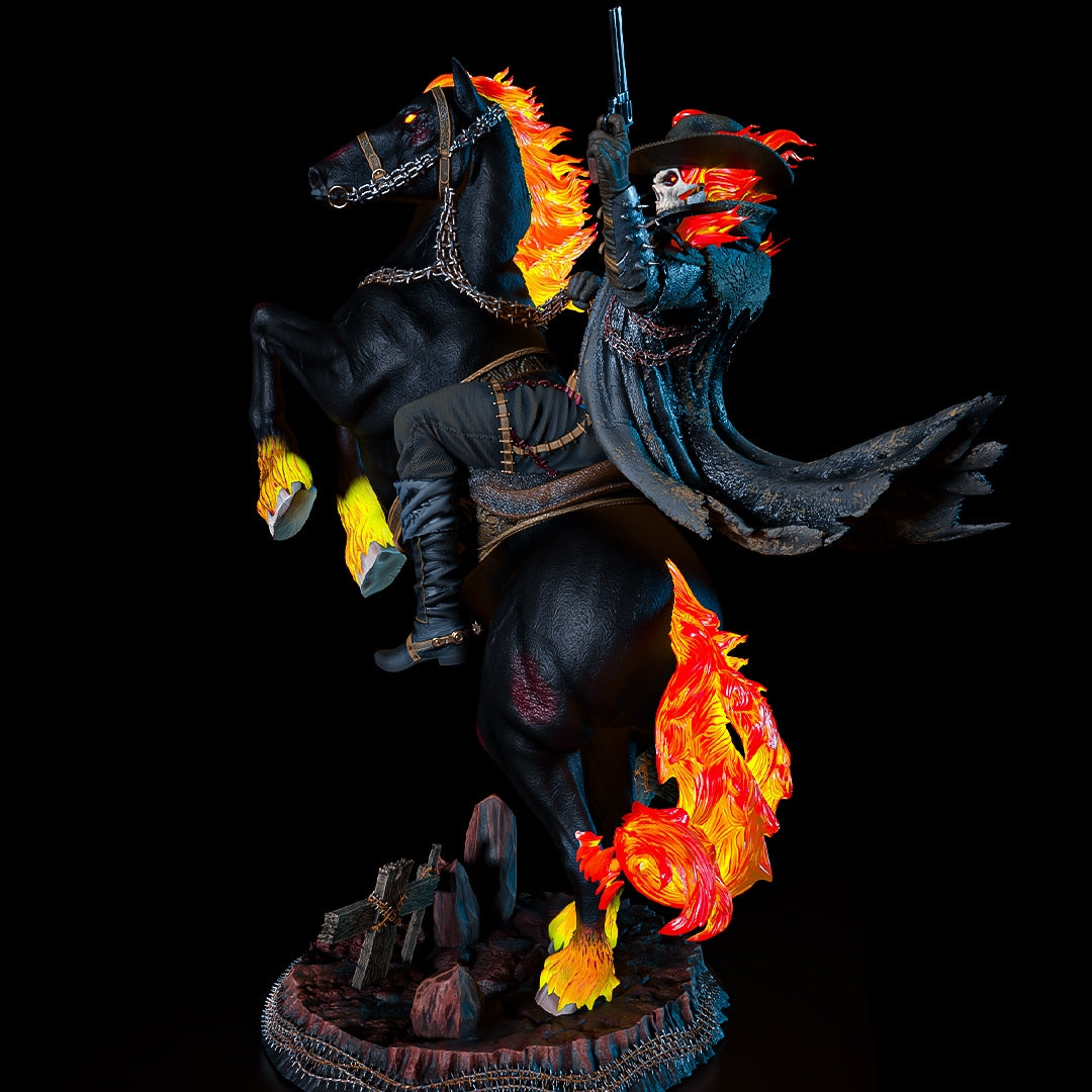 Cowboy Ghost Rider Sculpture(75mm to 500mm) - Unassembled/Unpainted/3D Print