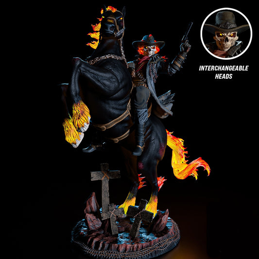 Cowboy Ghost Rider Sculpture(75mm to 500mm) - Unassembled/Unpainted/3D Print