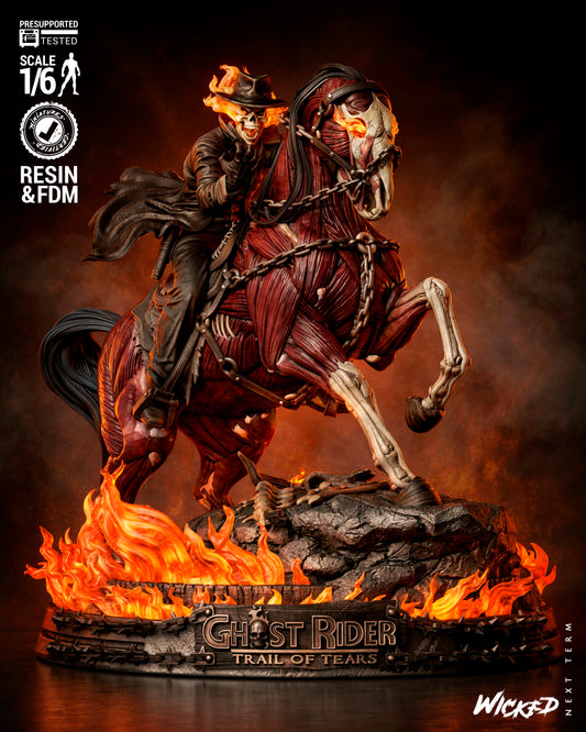 Ghost Rider: Trail of Tears Wild Vaquero Sculpture (75mm to 500mm) - Unassembled/Unpainted/3D Print