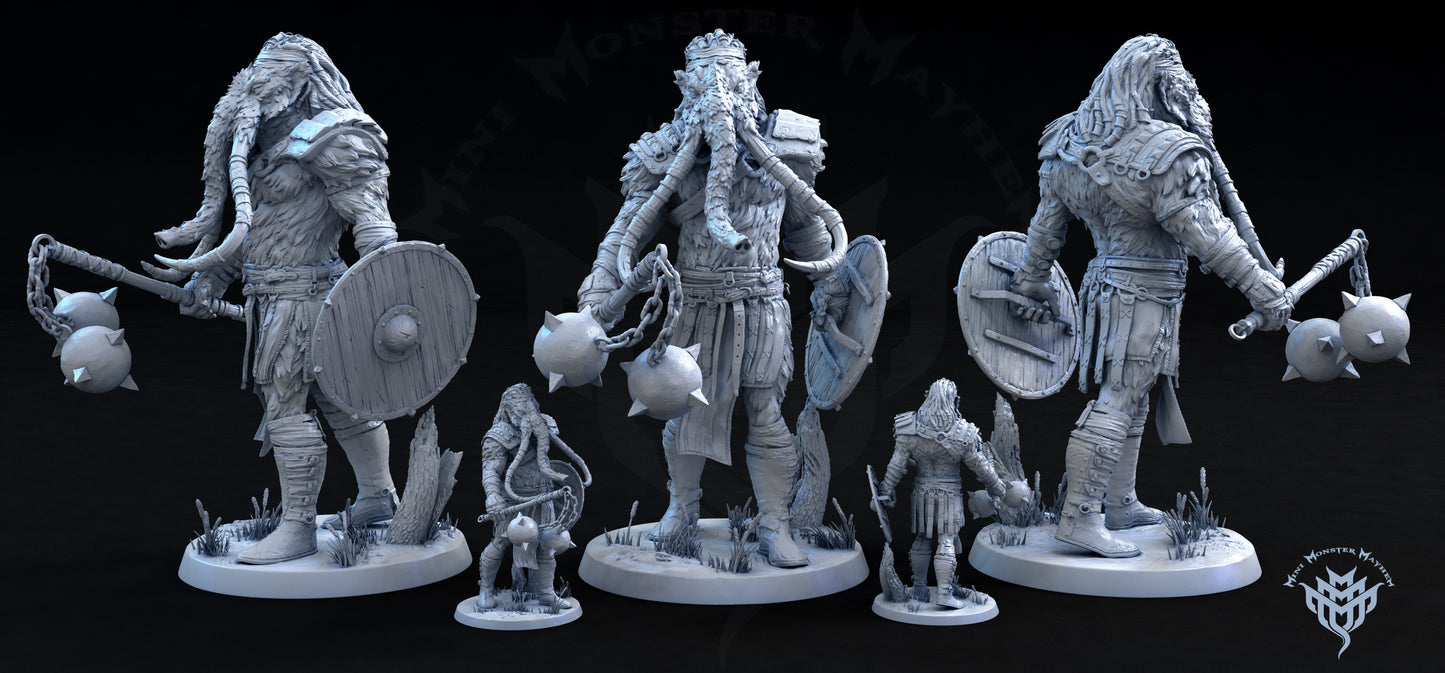 Giant Mammothodon Pose 1 - by Mini Monster Mayhem- Tabletop RPG Miniature - Roleplaying 3D Printed Fantasy Mini