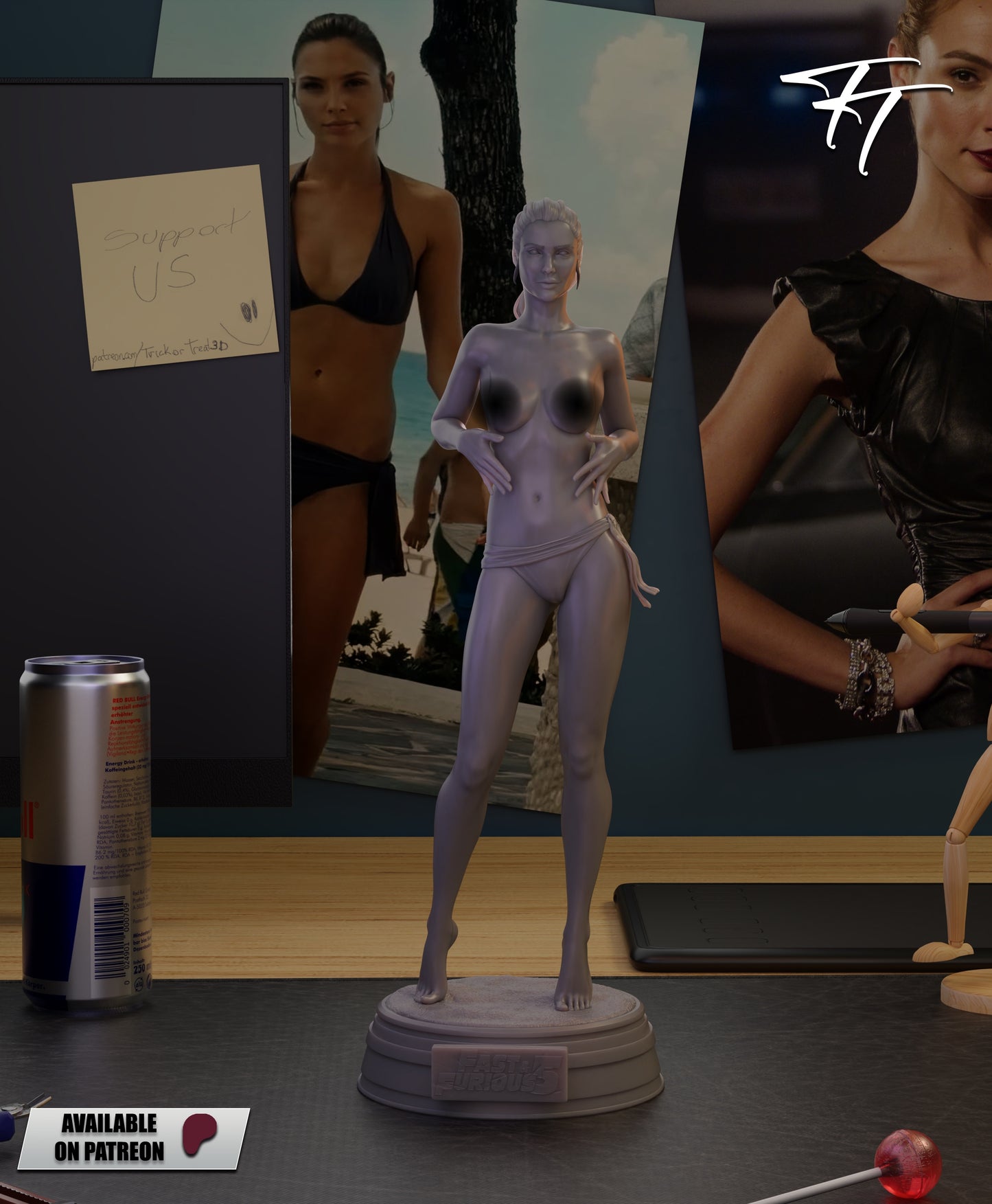 Gisele Yashar SFW/NSFW Sculpture (75mm to 500mm) FF5 - Unassembled/Unpainted/3D Print