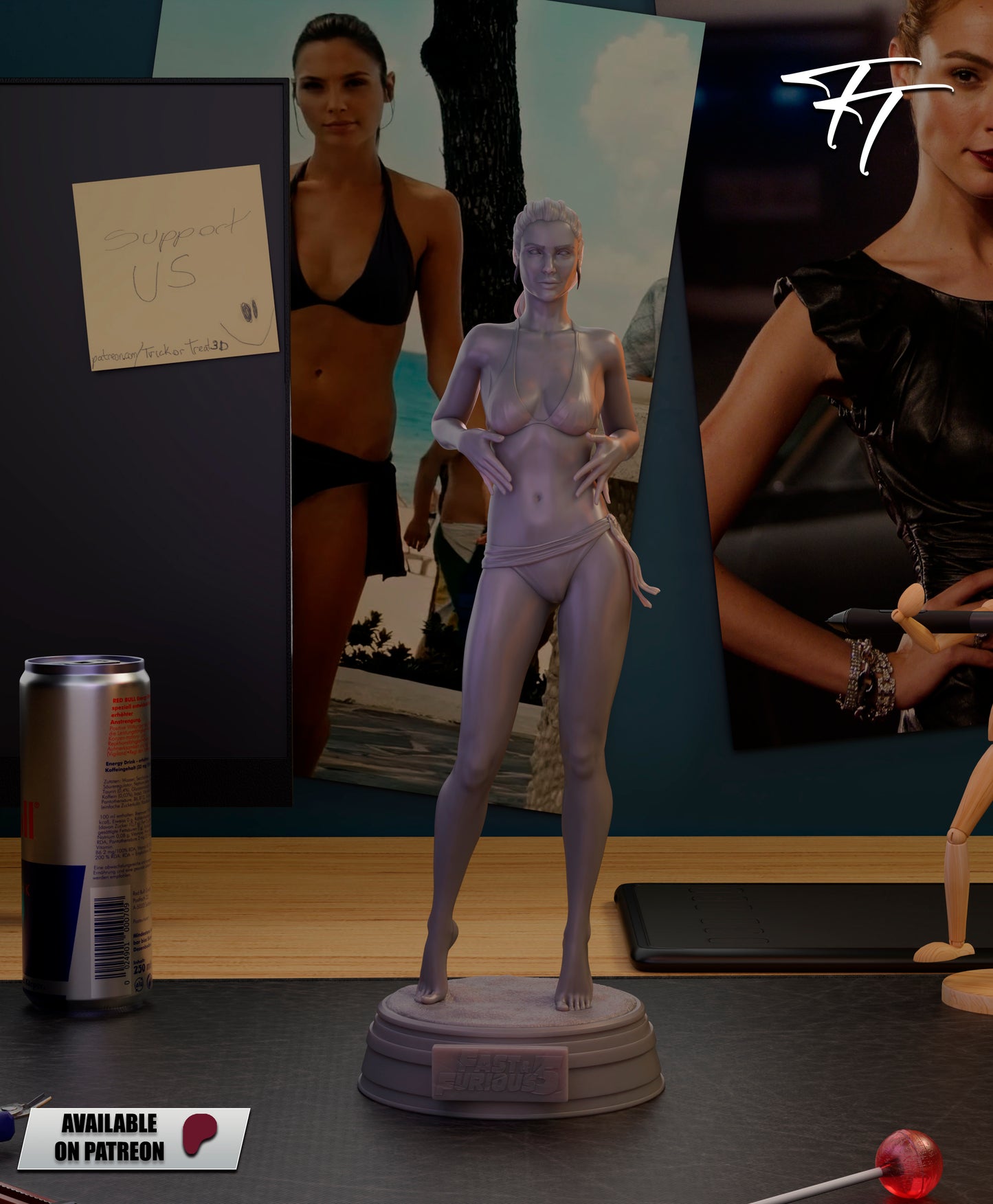 Gisele Yashar SFW/NSFW Sculpture (75mm to 500mm) FF5 - Unassembled/Unpainted/3D Print