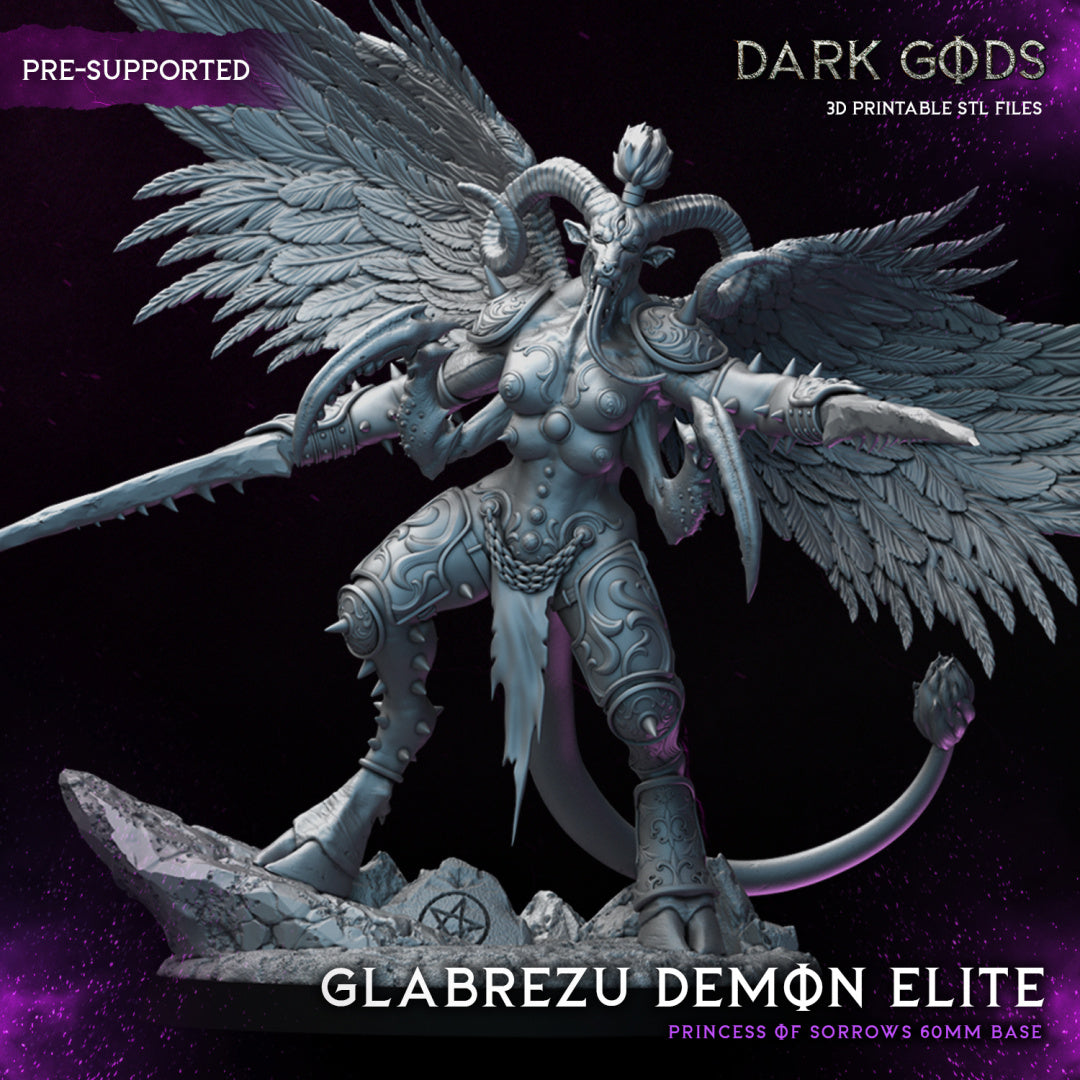 Glabrezu Demon Elite - Princess of Sorrow - by Dark Gods- Tabletop RPG Miniature - Roleplaying 3D Printed Fantasy Mini