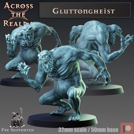 Gluttongheist - Undead - Ghoul - by Across the Realms- Tabletop RPG Miniature - Roleplaying 3D Printed Fantasy Mini