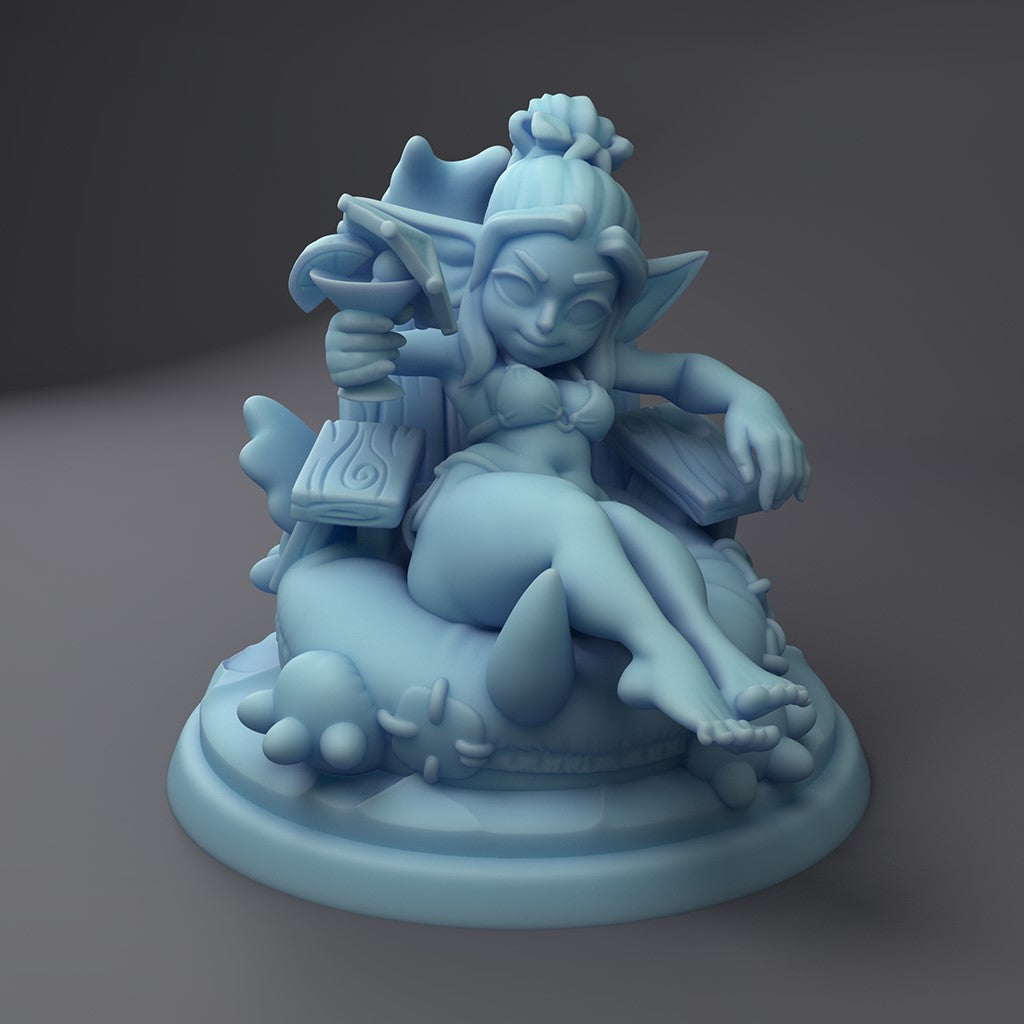 Goblin Inner Tuber - Female Goblin - by Twin Raven - Tabletop RPG Miniature - Roleplaying 3D Printed Fantasy Mini