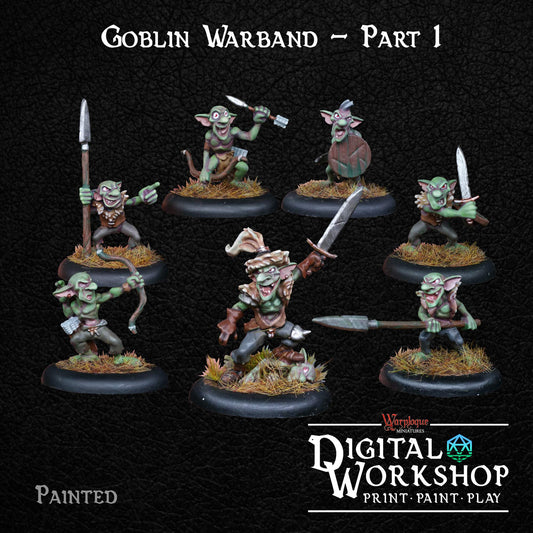 Goblin Warband Set 1 - Dungeons and Dragons - by Warp Minis- Tabletop RPG Miniature - Roleplaying 3D Printed Fantasy Mini