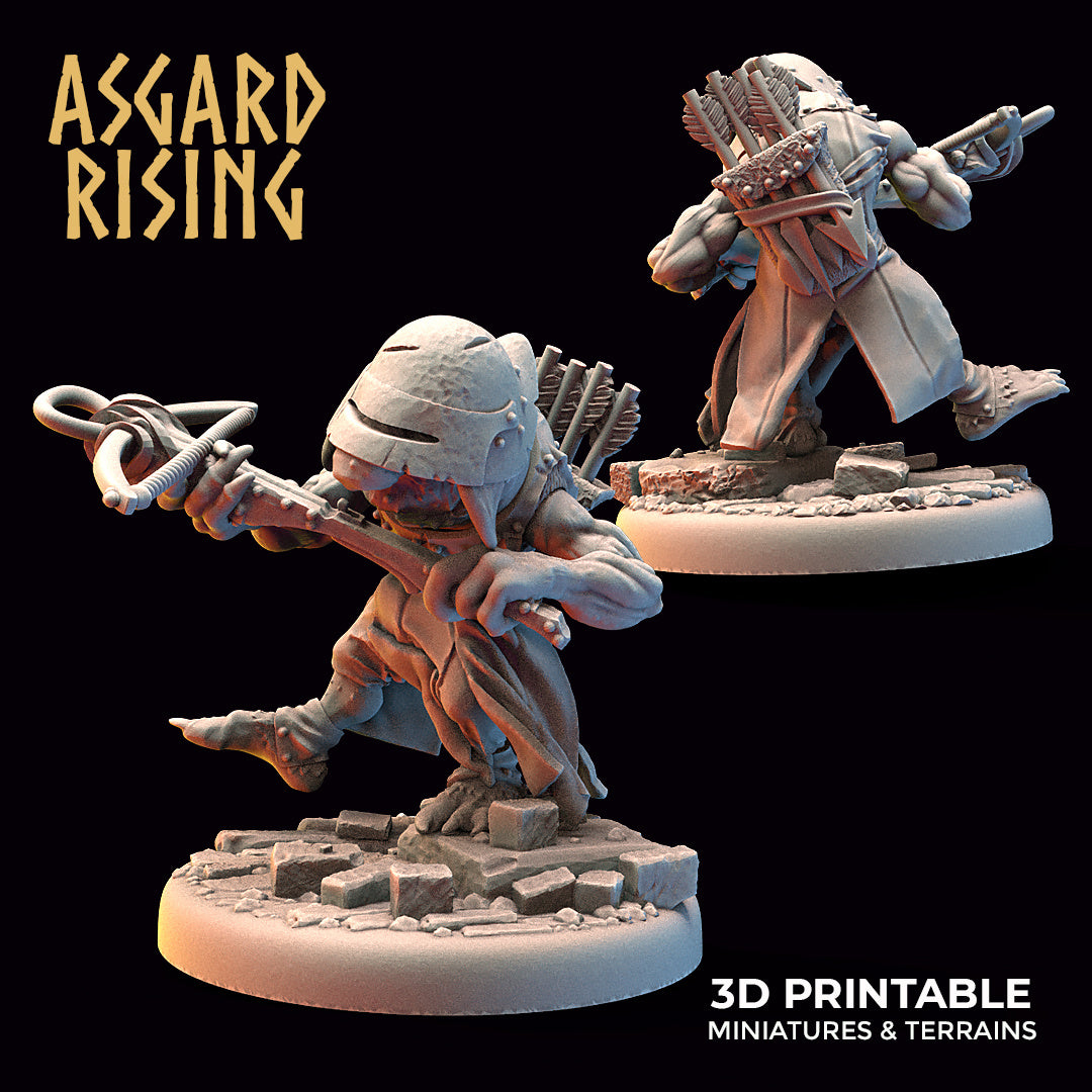 Goblin with Crossbow - Dungeons and Dragons - by Asgardian Rising - Tabletop RPG Miniature - Roleplaying 3D Printed Fantasy Mini