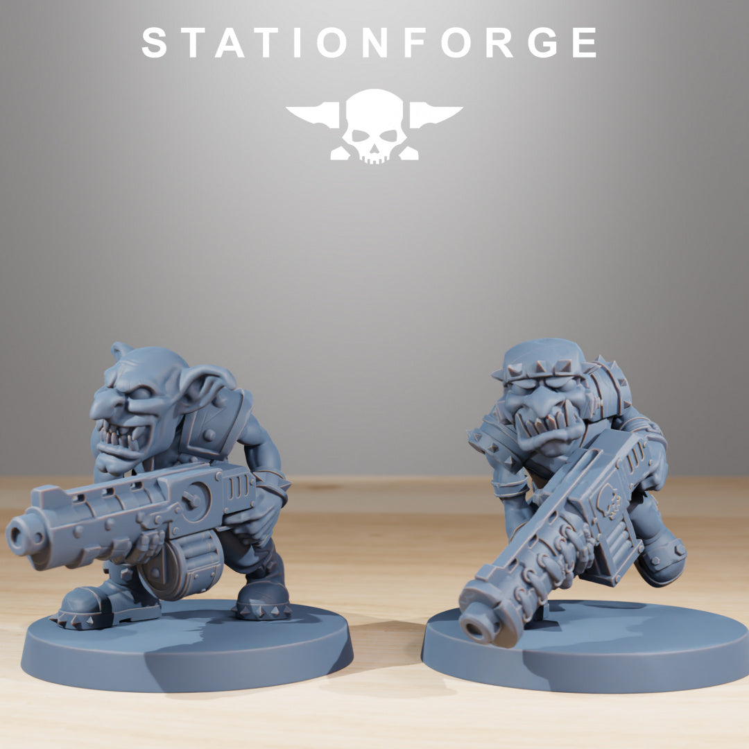 Gobs Infantry - Compatible with Warhammer 40K - by Station Forge - Tabletop RPG Miniature - Roleplaying 3D Printed Fantasy Mini