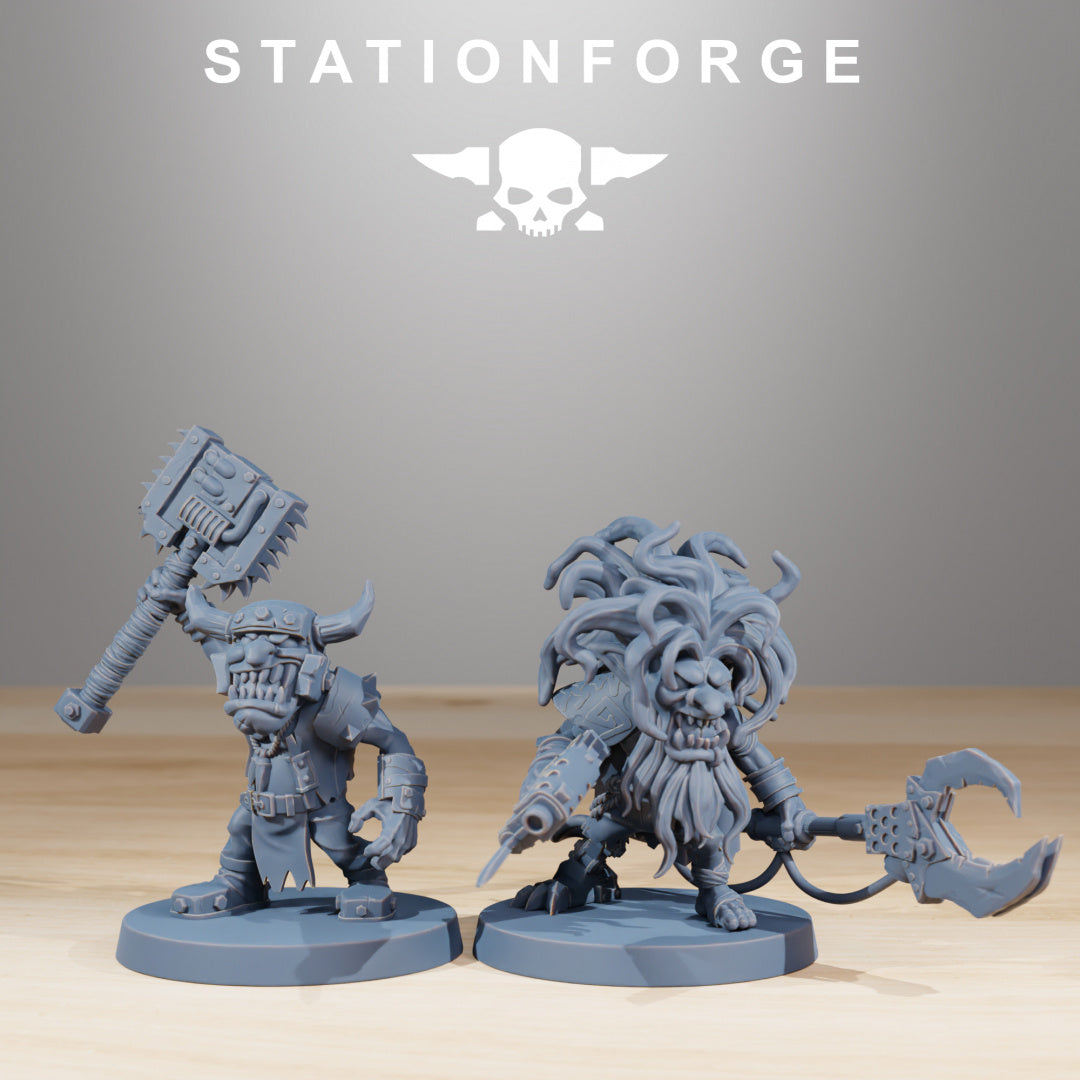 Gobs Infantry - Compatible with Warhammer 40K - by Station Forge - Tabletop RPG Miniature - Roleplaying 3D Printed Fantasy Mini