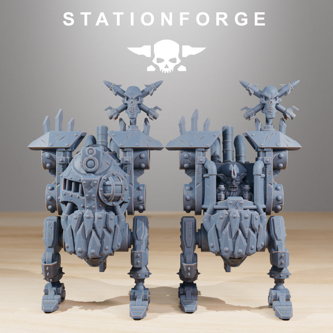 Gobs Pirate Bots - Compatible with Warhammer 40K - by Station Forge - Tabletop RPG Miniature - Roleplaying 3D Printed Fantasy Mini