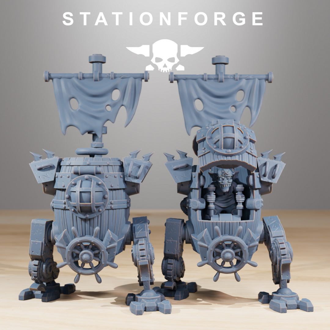 Gobs Pirate Bots - Compatible with Warhammer 40K - by Station Forge - Tabletop RPG Miniature - Roleplaying 3D Printed Fantasy Mini