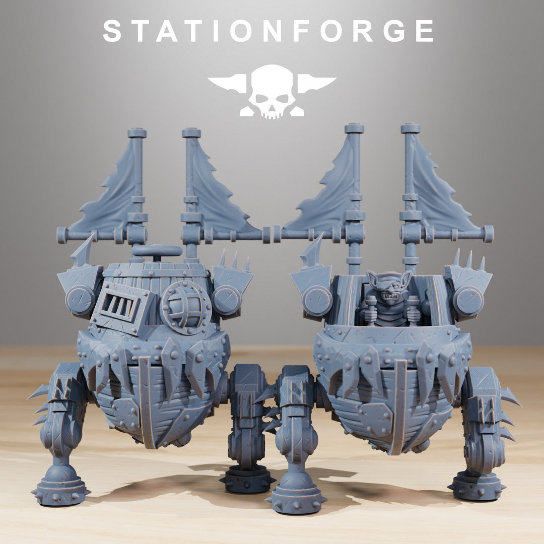 Gobs Pirate Bots - Compatible with Warhammer 40K - by Station Forge - Tabletop RPG Miniature - Roleplaying 3D Printed Fantasy Mini