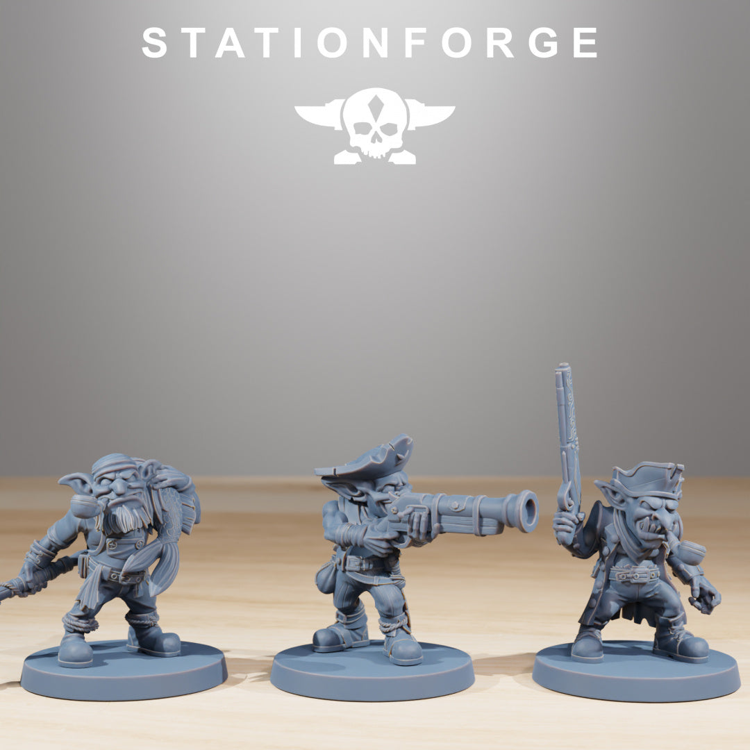 Gobs Pirates - Compatible with Warhammer 40K - by Station Forge - Tabletop RPG Miniature - Roleplaying 3D Printed Fantasy Mini