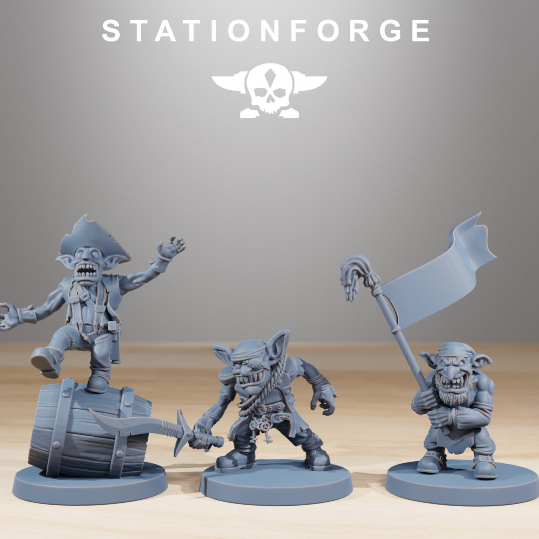 Gobs Pirates - Compatible with Warhammer 40K - by Station Forge - Tabletop RPG Miniature - Roleplaying 3D Printed Fantasy Mini