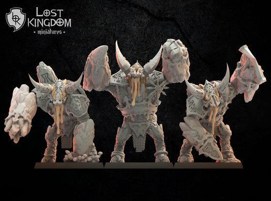 Chaos Dwarves Lava Golems - Compatible with Warhammer 40K - by Lost Kingdom - Tabletop RPG Miniature - Roleplaying 3D Printed Fantasy Mini