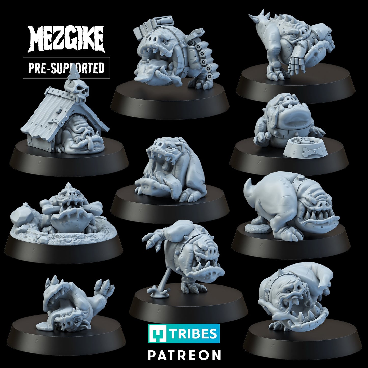 Good Boyz Squigz - by Mezgike - Tabletop RPG Miniature - Roleplaying 3D Printed Fantasy Mini