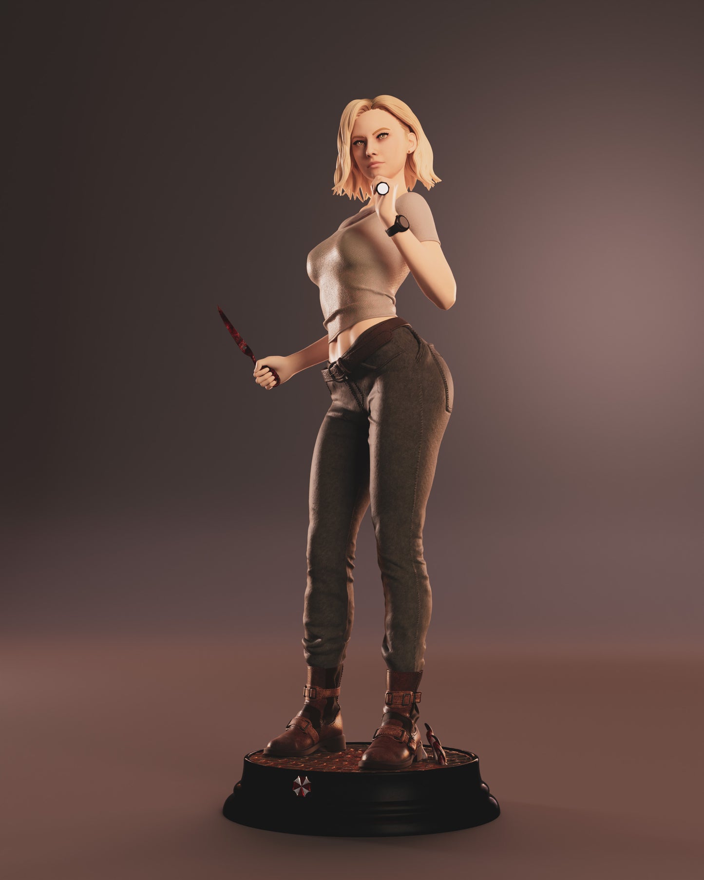Grace Ashcroft - Resident Evil Sculpture (75mm to 500mm) - Unassembled/Unpainted/3D Print