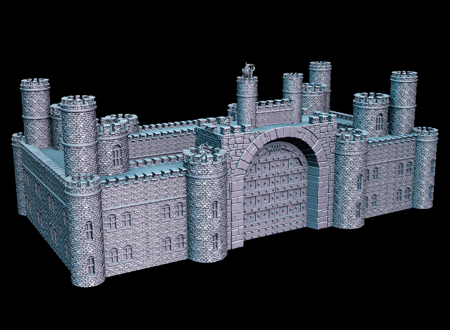 Great Castle - Fortress - by RN Estudio- Tabletop RPG Miniature - Roleplaying 3D Printed Fantasy Mini