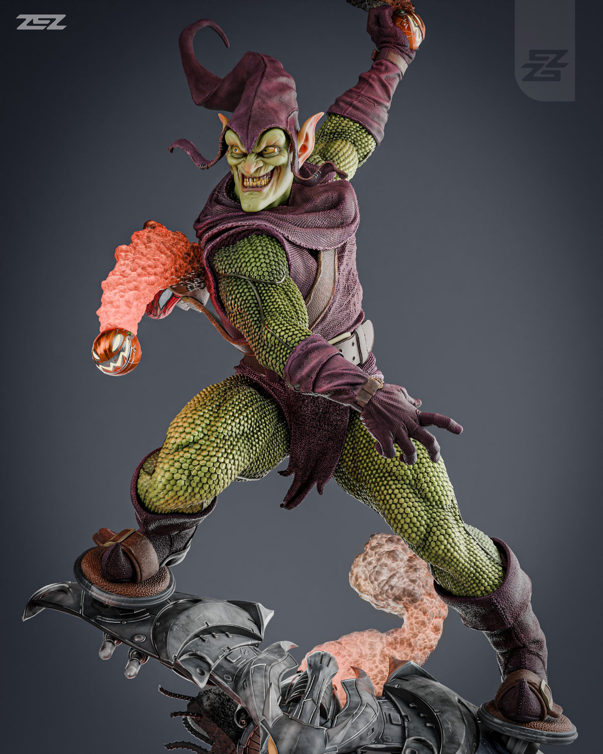 Green Goblin Sculpture (75mm to 500mm) - Unassembled/Unpainted/3D Print