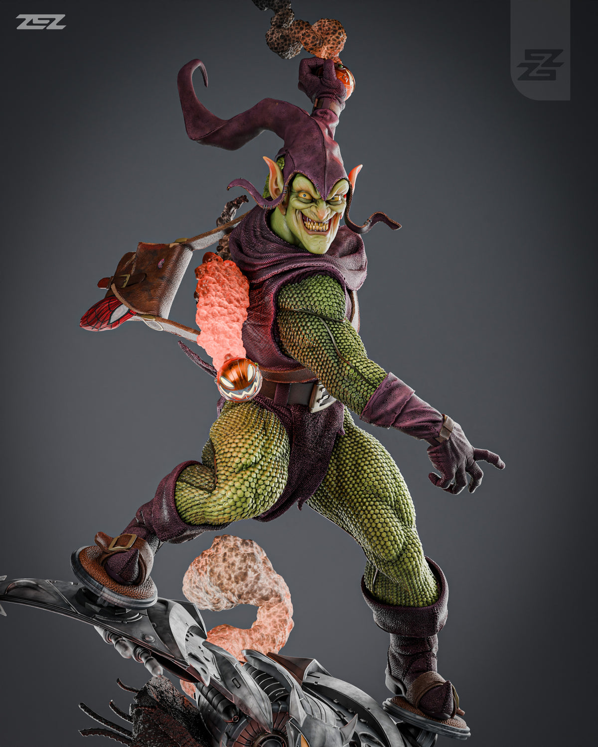 Green Goblin Sculpture (75mm to 500mm) - Unassembled/Unpainted/3D Print
