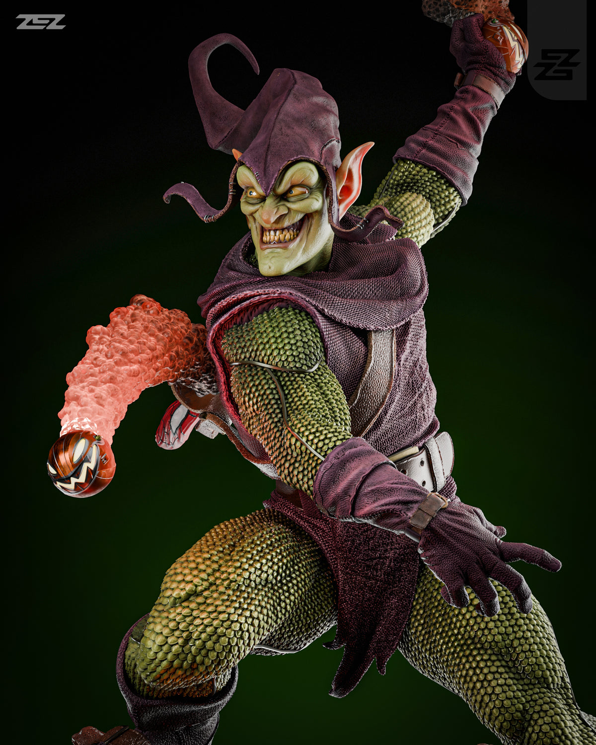 Green Goblin Sculpture (75mm to 500mm) - Unassembled/Unpainted/3D Print