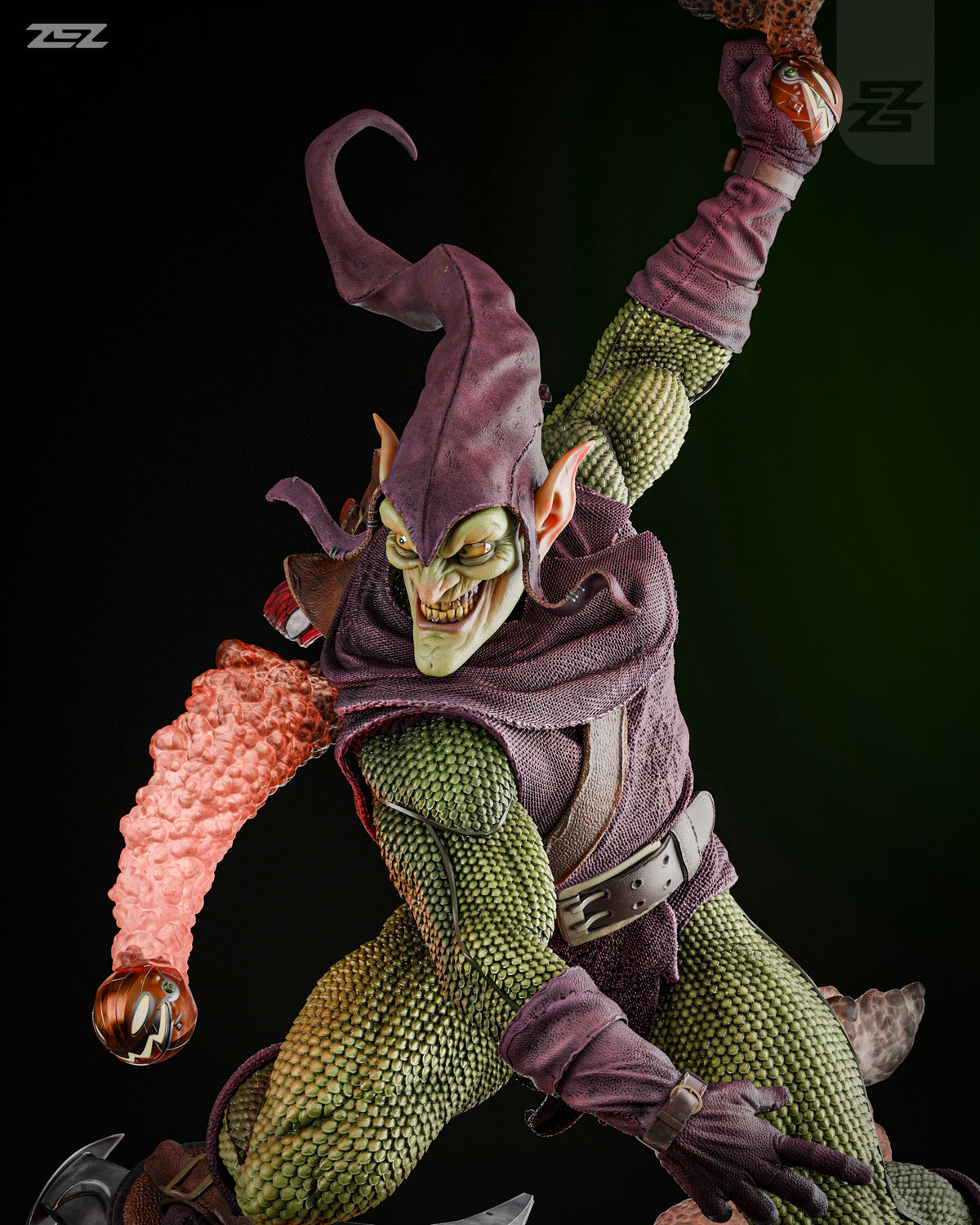 Green Goblin Sculpture (75mm to 500mm) - Unassembled/Unpainted/3D Print