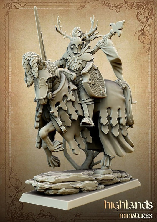 The Green Knight - Dungeons and Dragons - by Highland Miniatures- Tabletop RPG Miniature - Roleplaying 3D Printed Fantasy Mini