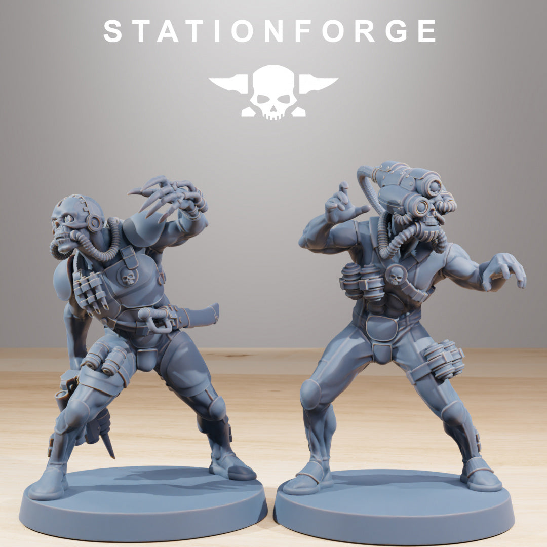 GrimCorp Bounty Hunters - Compatible with Warhammer 40K - by Station Forge - Tabletop RPG Miniature - Roleplaying 3D Printed Fantasy Mini