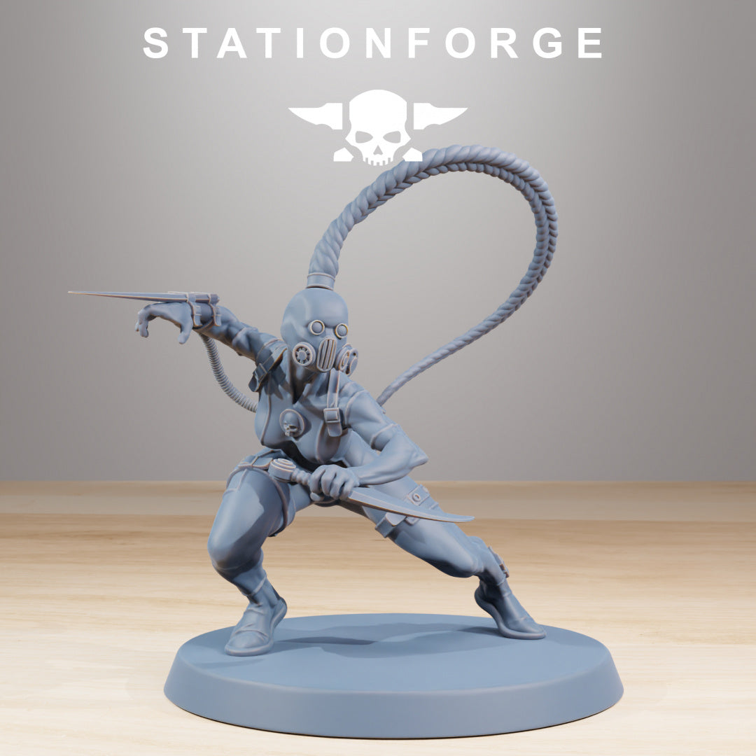 GrimCorp Bounty Hunters - Compatible with Warhammer 40K - by Station Forge - Tabletop RPG Miniature - Roleplaying 3D Printed Fantasy Mini