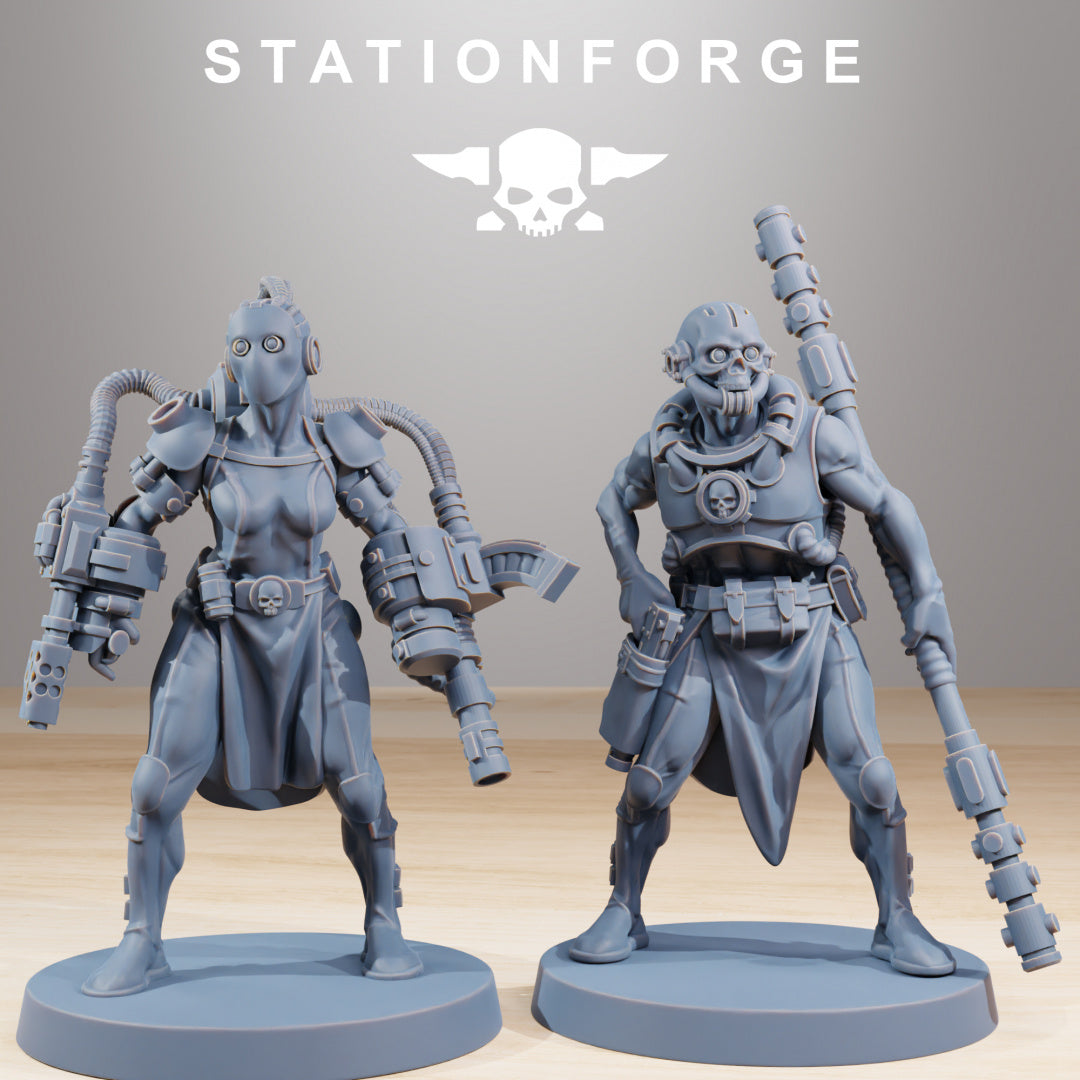 GrimCorp Bounty Hunters - Compatible with Warhammer 40K - by Station Forge - Tabletop RPG Miniature - Roleplaying 3D Printed Fantasy Mini