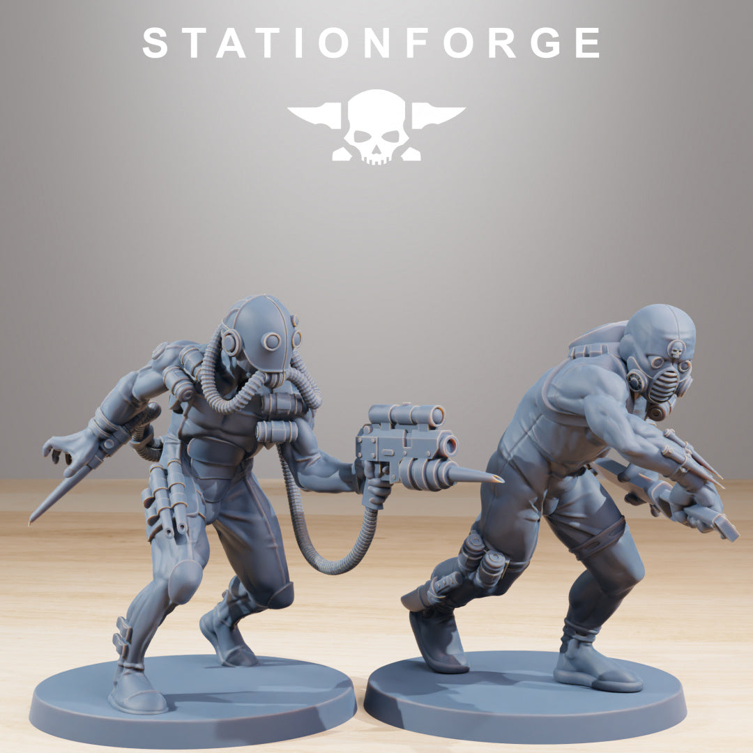 GrimCorp Bounty Hunters - Compatible with Warhammer 40K - by Station Forge - Tabletop RPG Miniature - Roleplaying 3D Printed Fantasy Mini