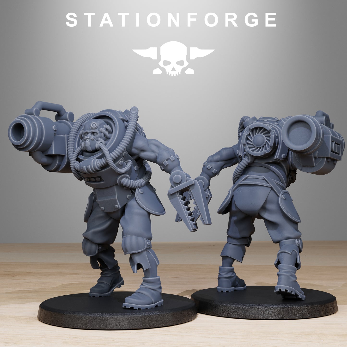 GrimCorp Mercenaries - Compatible with Warhammer 40k Kill Team Proxy - by Station Forge - Tabletop RPG Miniature - Roleplaying 3D Printed Fantasy Mini